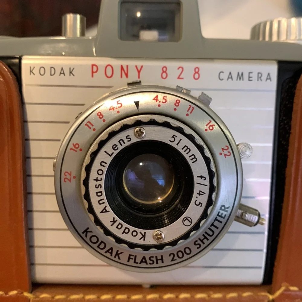 Kodak Pony 828 Camera with leather field case